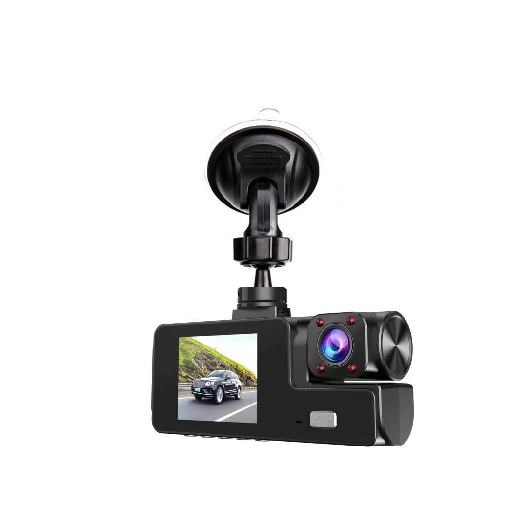 Caméra embarquée HD 1080p pour voiture, double objectif avant-arrière-intérieur, enregistreur vidéo avec capteur G – Image 3
