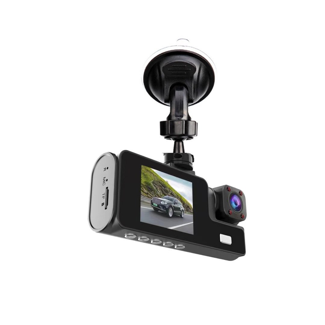 Caméra embarquée HD 1080p pour voiture, double objectif avant-arrière-intérieur, enregistreur vidéo avec capteur G – Image 7