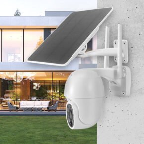Caméra de surveillance solaire anti-graffiti extérieure étanche 4G