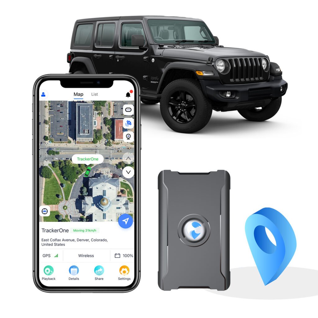 Traceur GPS antivol caché avec télécommande et suivi en temps réel pour voiture, camion, moto et bagages (abonnement requis).