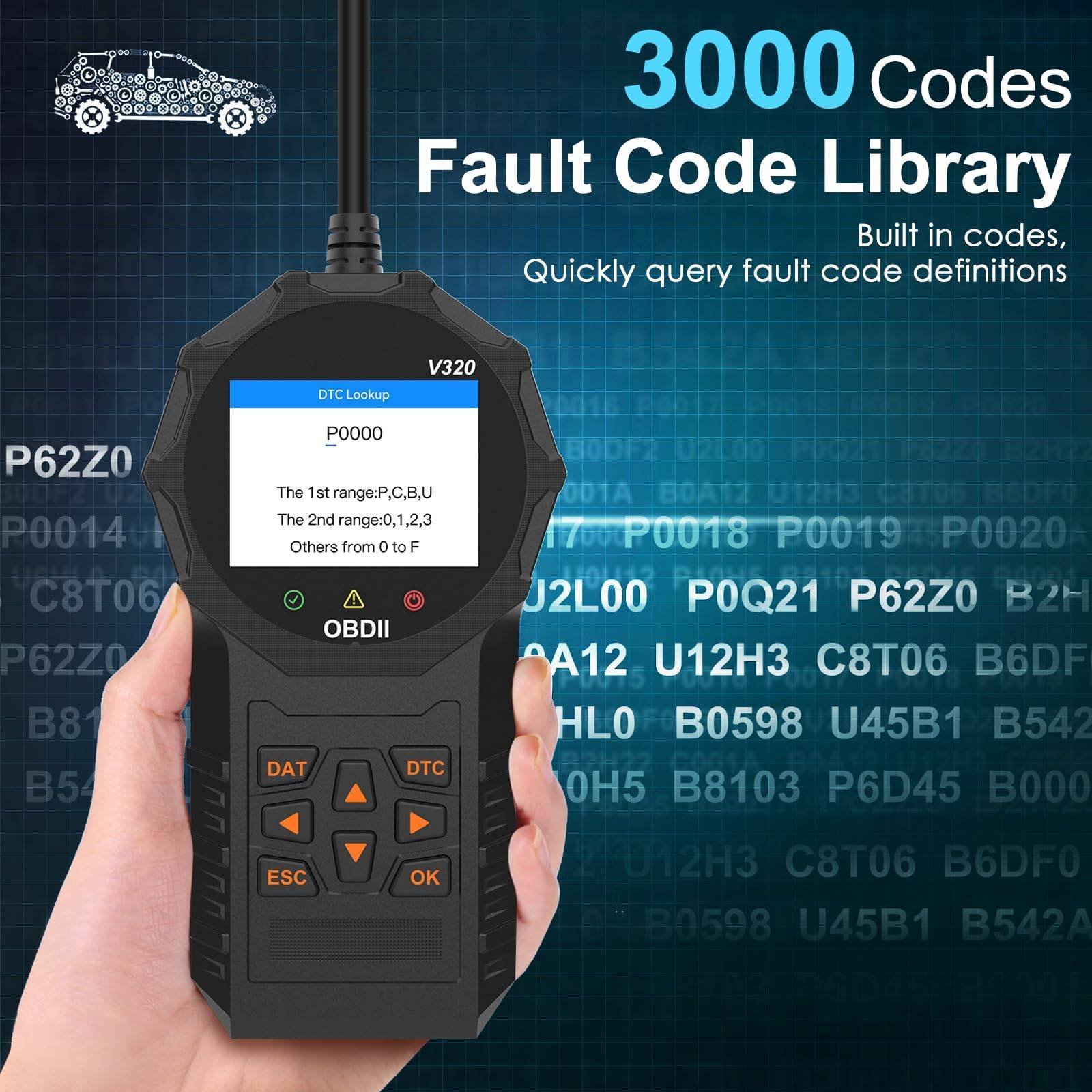 Automotive OBD2 Scanner OBD Code Reader Car Check Engine Fault Diagnostic Tool – Image 3